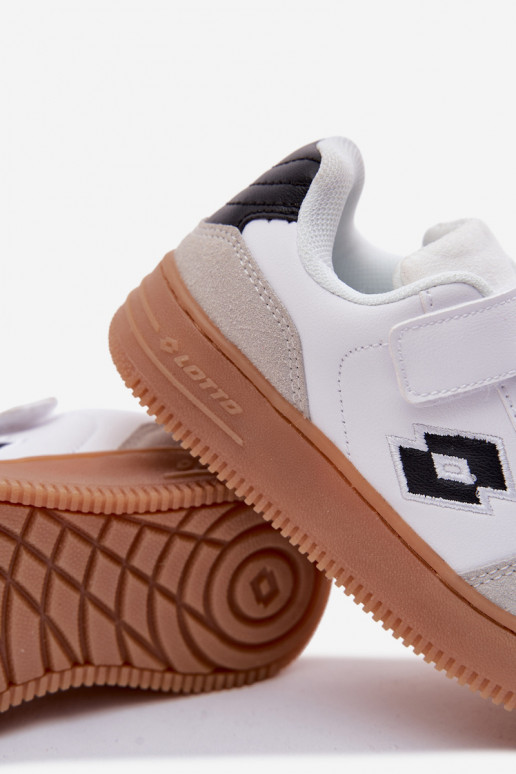 À modalo de tênis Infantil com fixadores adesivos LOTTO MAKERA 2601250K cor branca