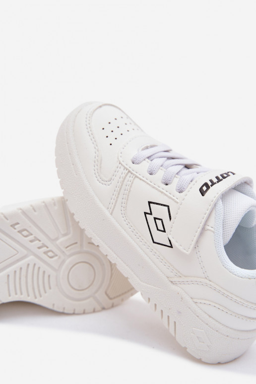 À modalo de tênis Infantil com fixadores adesivos LOTTO GROOVIN 2600131K cor branca