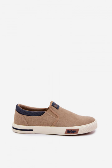 Ténis masculinos casuais Lee Cooper LCIN-26-02-4089 Slip On bege 2