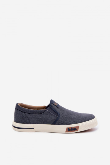 Ténis masculinos casuais Lee Cooper LCIN-26-02-4088 Slip On azul marinho