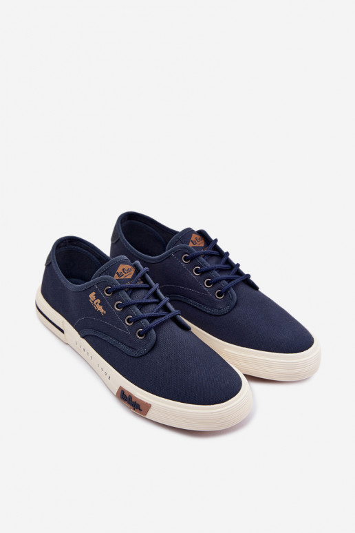 Sapatos casuais masculinos Lee Cooper LCEM-26-02-4087 azul escuro