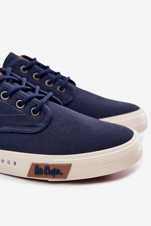 Sapatos casuais masculinos Lee Cooper LCEM-26-02-4087 azul escuro