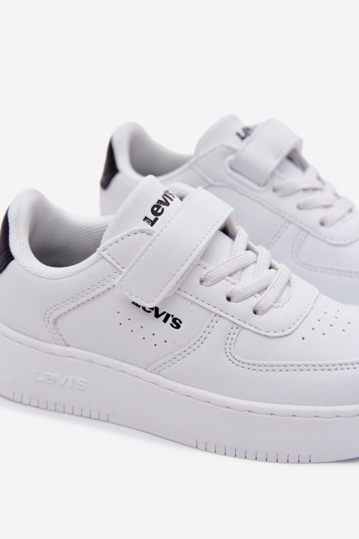 À modalo de tênis Infantil com fixadores adesivos LEVI'S NEEM UNION BOLD VUNB0001S cor branca