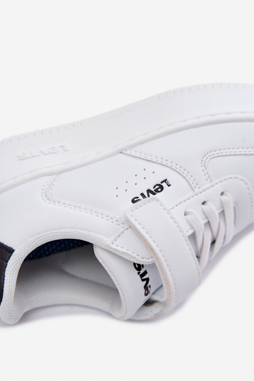 À modalo de tênis Infantil com fixadores adesivos LEVI'S NEEM UNION BOLD VUNB0001S cor branca