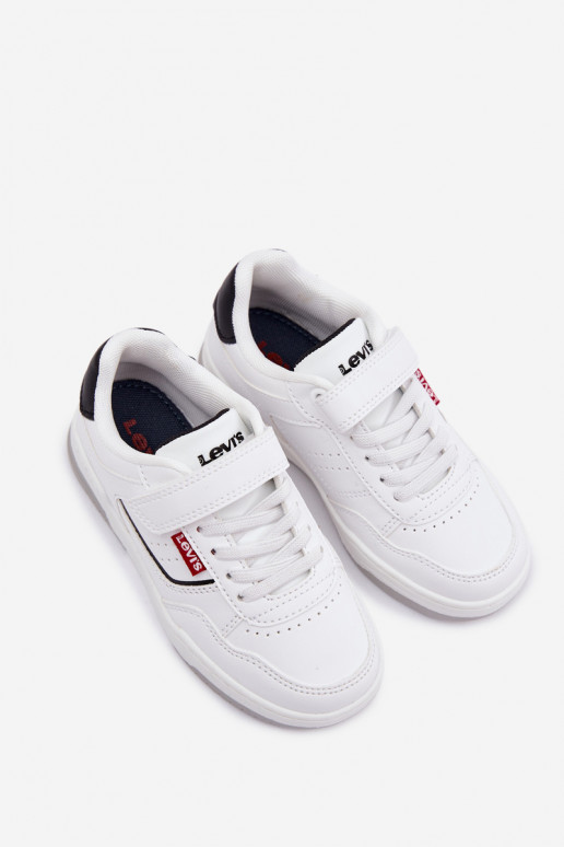 À modalo de tênis Infantil com fixadores adesivos LEVI'S JOHN SE VJOH0012S cor branca