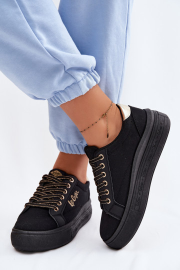 Sapatos de lazer com uma plataforma Lee Cooper LCEM-26-44-4476 cor preta 2