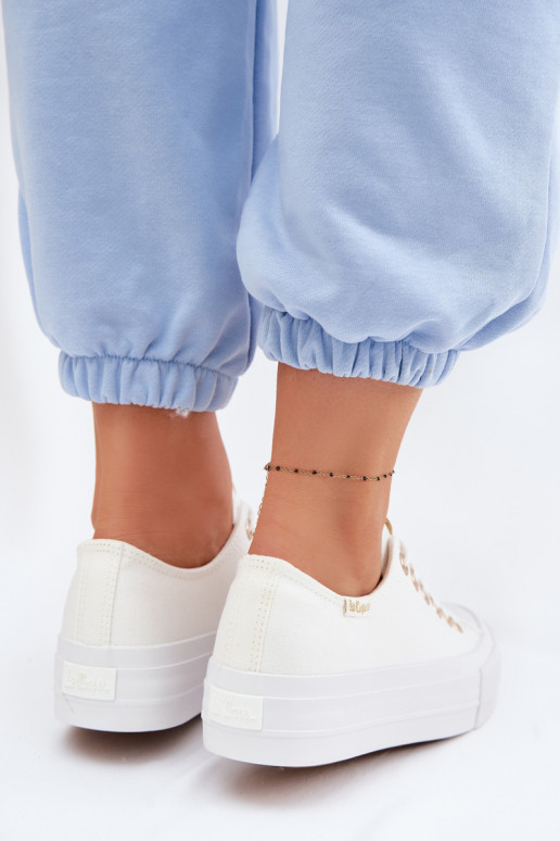 Sapatos de lazer com uma plataforma Lee Cooper LCEM-26-31-4369 cor branca
