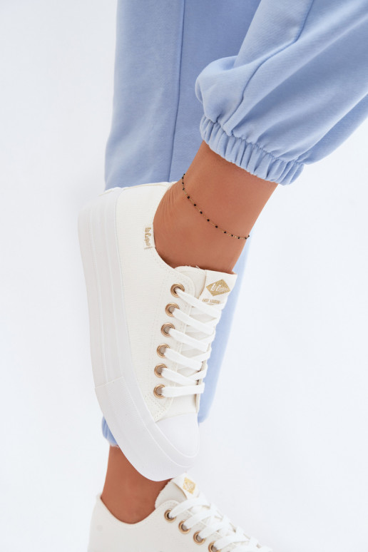 Sapatos de lazer com uma plataforma Lee Cooper LCEM-26-31-4369 cor branca