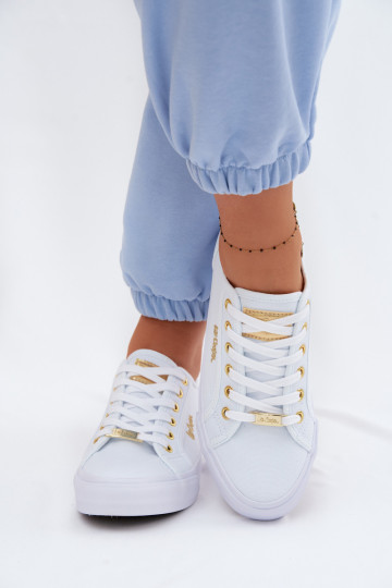 Sapatos de lazer Lee Cooper LCEM-26-02-4074 cor branca