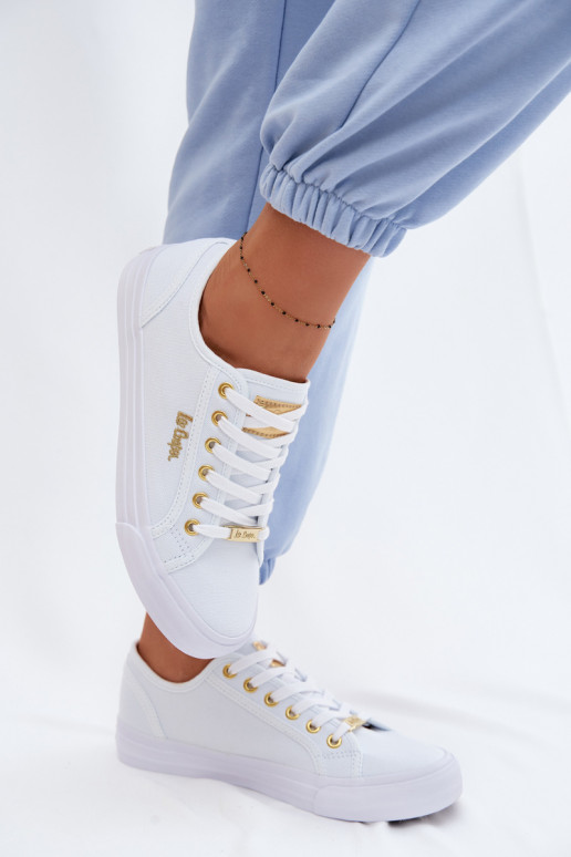 Sapatos de lazer Lee Cooper LCEM-26-02-4074 cor branca