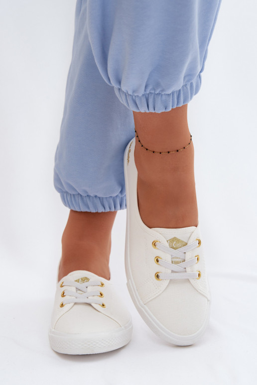 Tênis Sapatos de lazer Lee Cooper LCEM-26-02-4043 Branco-cor dourada