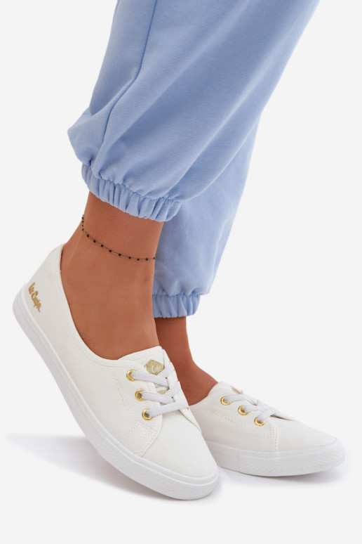 Tênis Sapatos de lazer Lee Cooper LCEM-26-02-4043 Branco-cor dourada