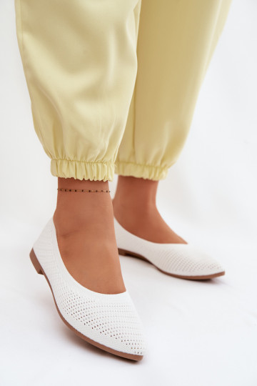 grade Bailarinas de tecido Feminino cor branca Sarina