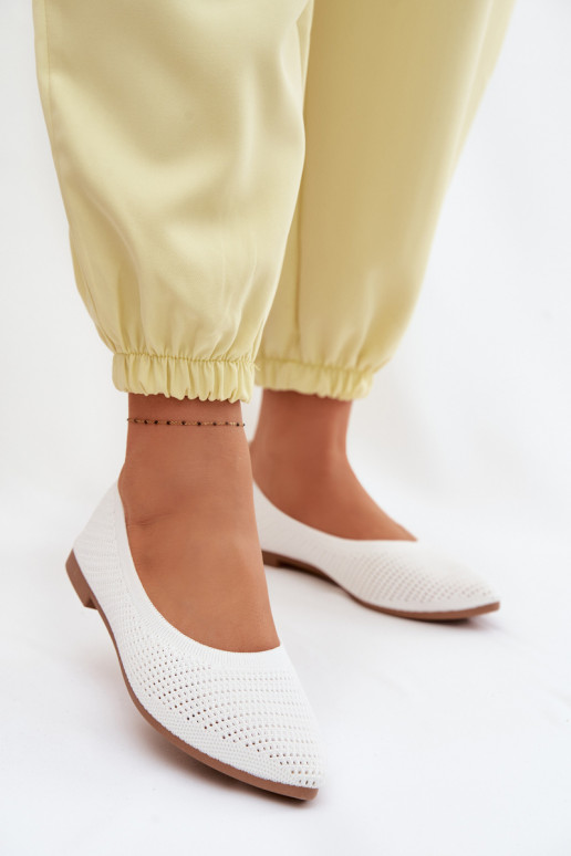 grade Bailarinas de tecido Feminino cor branca Sarina