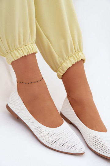 grade Bailarinas de tecido Feminino cor branca Sarina 2