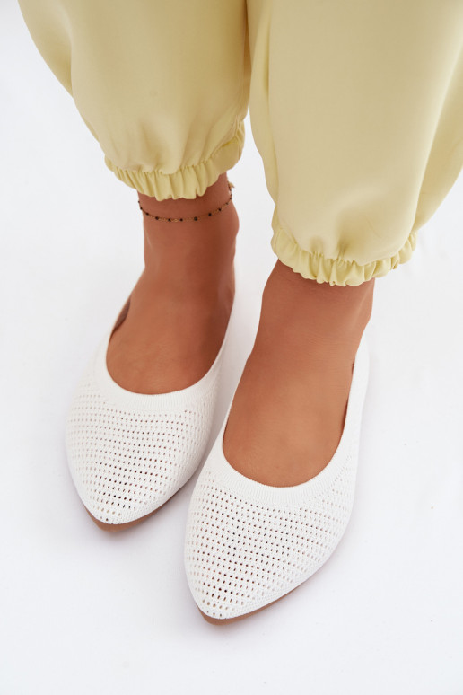 grade Bailarinas de tecido Feminino cor branca Sarina