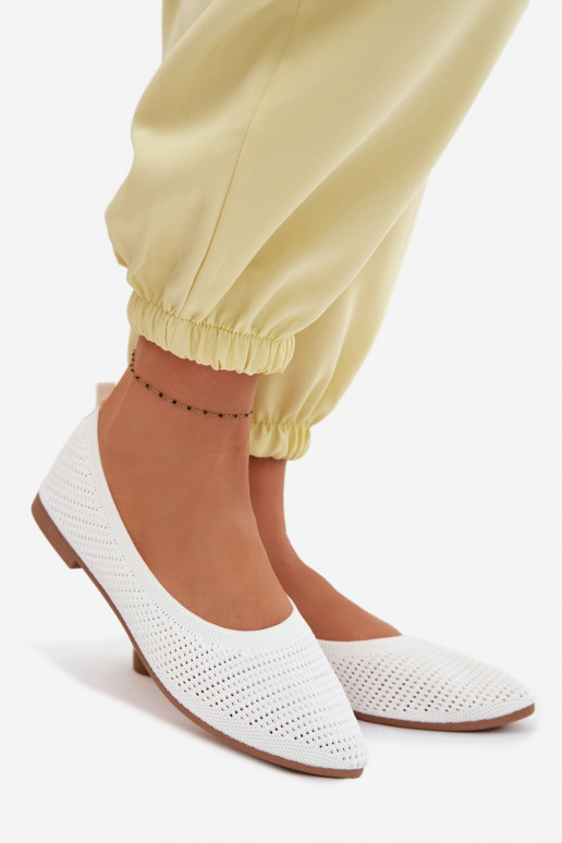 grade Bailarinas de tecido Feminino cor branca Sarina