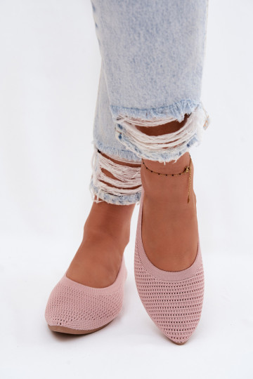 grade Bailarinas de tecido Feminino cor rosa Sarina