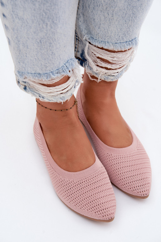 grade Bailarinas de tecido Feminino cor rosa Sarina