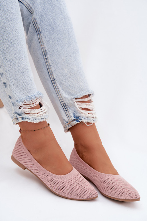 grade Bailarinas de tecido Feminino cor rosa Sarina