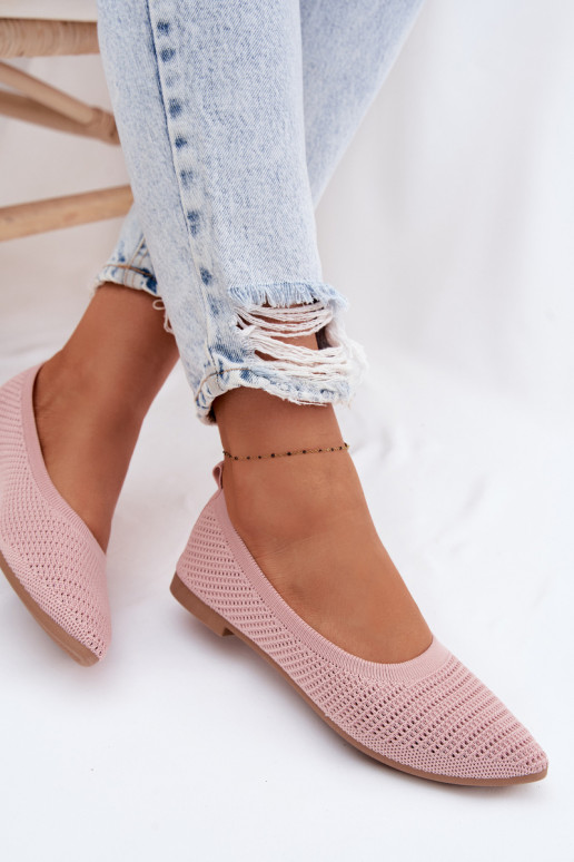 grade Bailarinas de tecido Feminino cor rosa Sarina