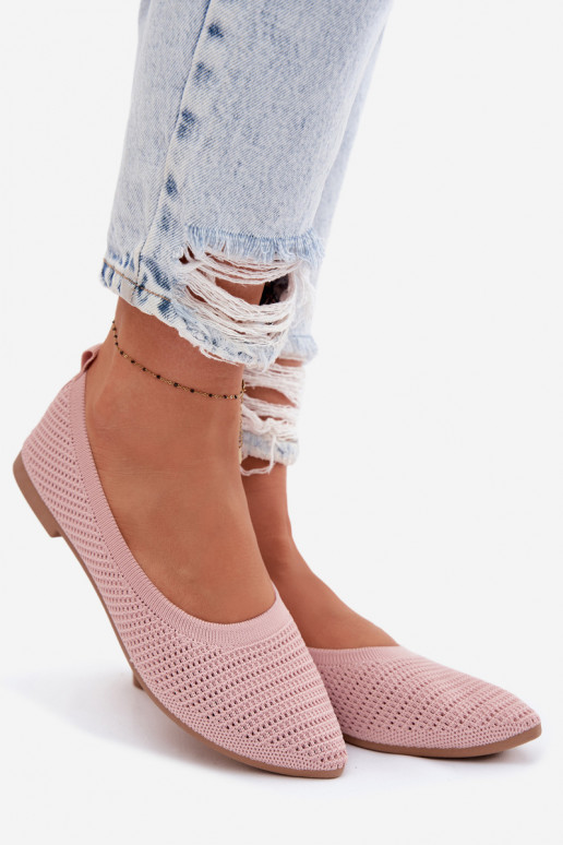 grade Bailarinas de tecido Feminino cor rosa Sarina