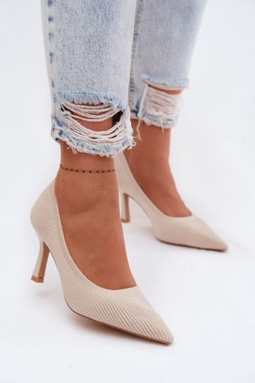 Sapatos de salto alto cor areia Lelissey 2