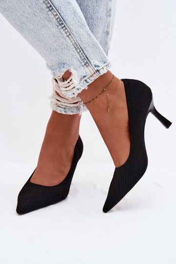 sapatos de salto alto Sapato cor preta Lelissey