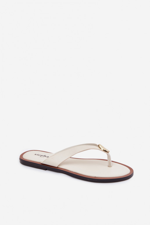 isósceles Chinelos Chinelos Feminino Ze cor douradam Detalem cor de marfim Tella