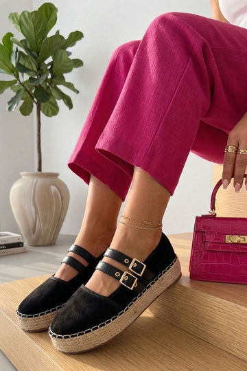 Espadrilhas pretas com plataforma Marcelle 2