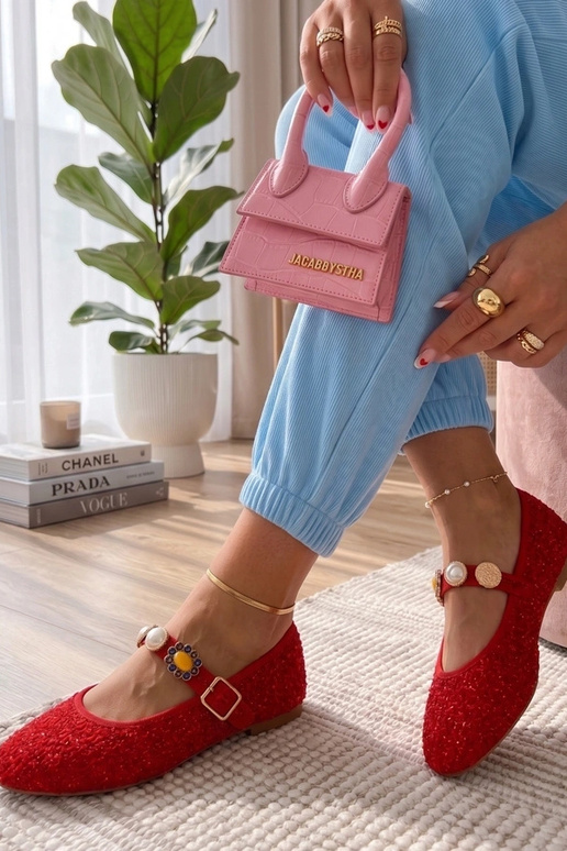 Bailarinas vermelha com tira...