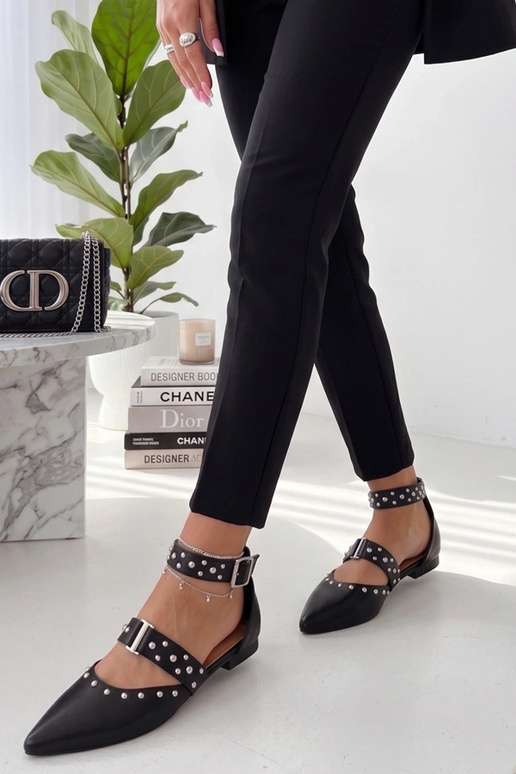 Bailarinas pretas com cristais Clarisse