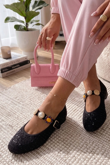 Bailarinas pretas com tira... 2