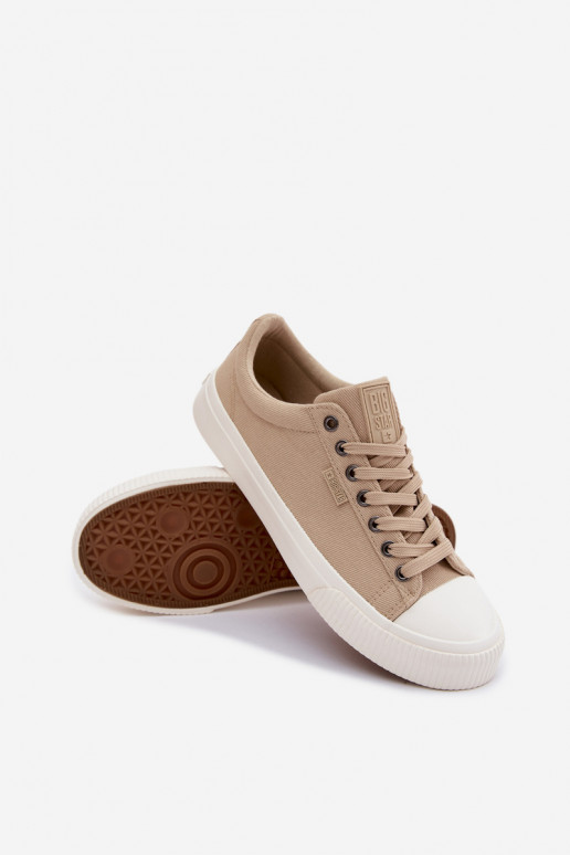 Botas casuais masculinas de cano baixo na cor areia