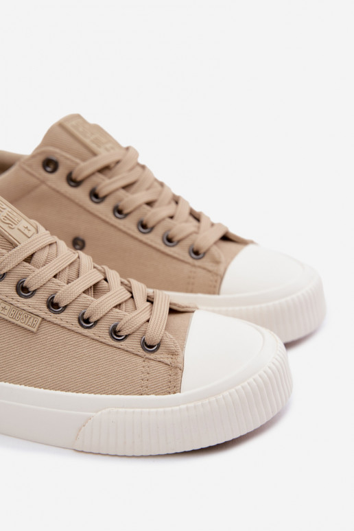 Botas casuais masculinas de cano baixo na cor areia