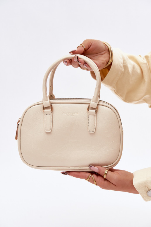 Portátil Typu Porta-malas Pequeno de couro ecológico Brilhantementebege Soraya