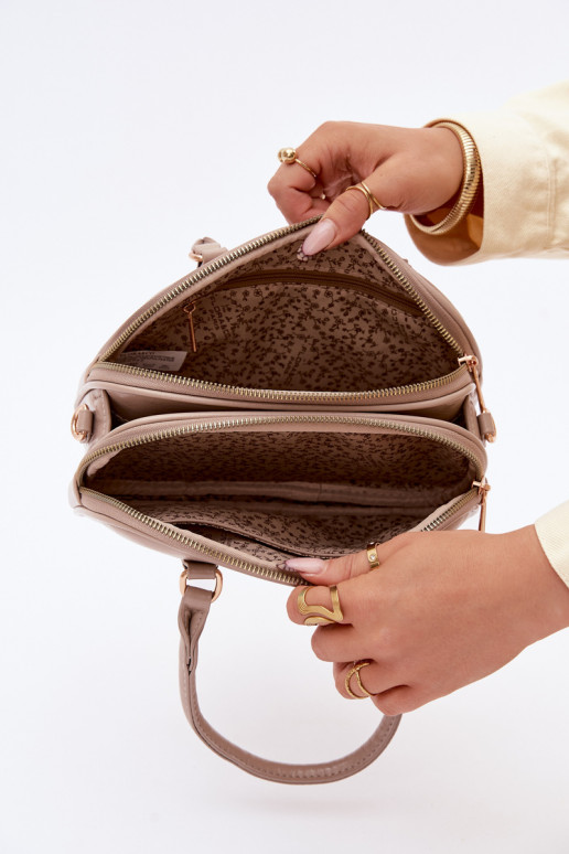 Portátil Typu Porta-malas Pequeno de couro ecológico Escurobege Soraya