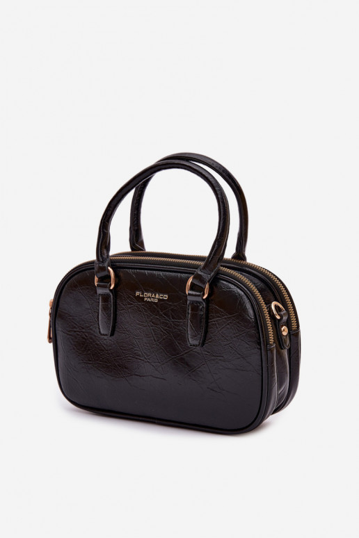 Portátil Typu Porta-malas Pequeno de couro ecológico preto Soraya