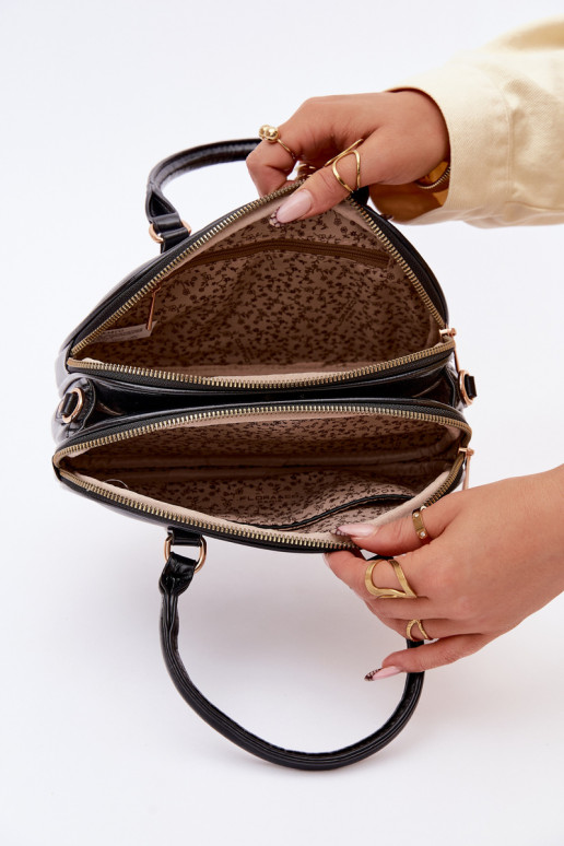 Portátil Typu Porta-malas Pequeno de couro ecológico preto Soraya