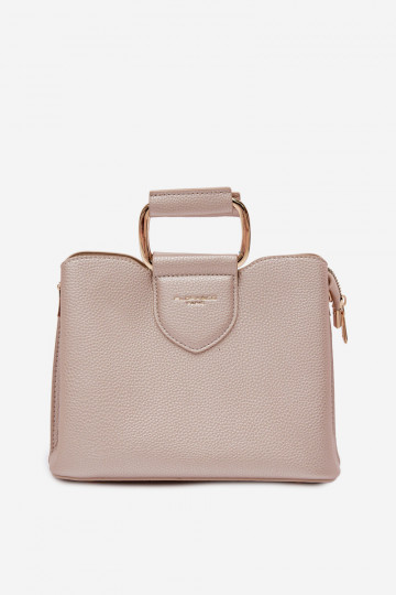 Portátil Porta-malas Pequeno de couro ecológico cor dourada Lorielle