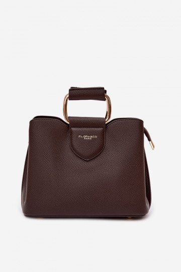 Portátil Porta-malas Pequeno de couro ecológico CzekoladoParaa Lorielle