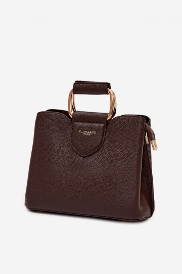 Bolsa de viagem cor chocolate em couro sintético Lorielle 2