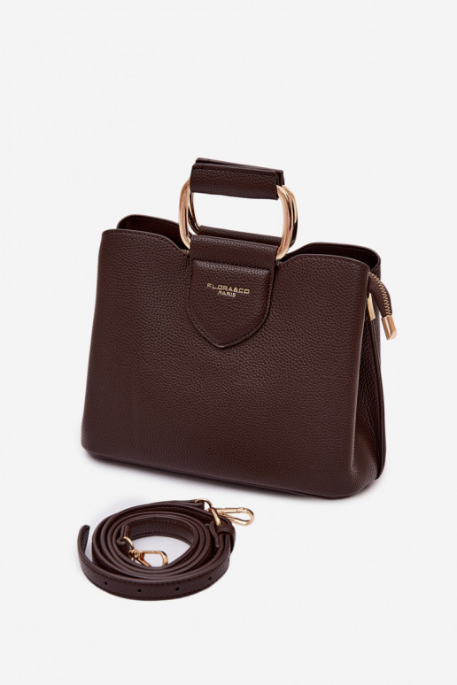 Portátil Porta-malas Pequeno de couro ecológico CzekoladoParaa Lorielle