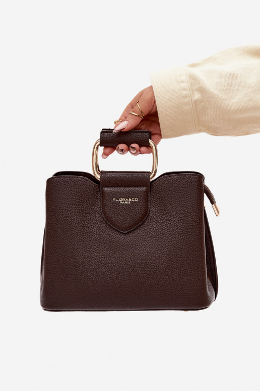 Portátil Porta-malas Pequeno de couro ecológico CzekoladoParaa Lorielle