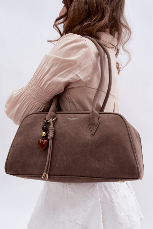 de camurça ecológicaoParaa PortátilBrelokiem Escurobege Noelia