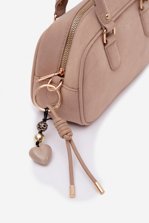 Portátil Typu Porta-malas Pequenode camurça ecológicau cor de marfim Annelle