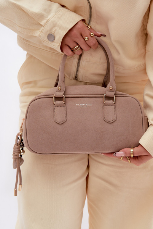 Portátil Typu Porta-malas Pequenode camurça ecológicau cor de marfim Annelle