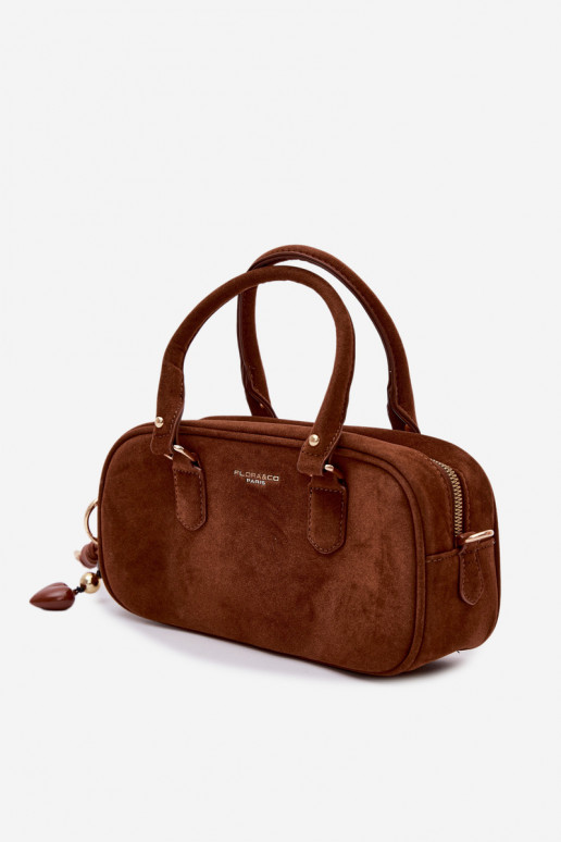 Portátil Typu Porta-malas Pequenode camurça ecológicau cor marrom Annelle