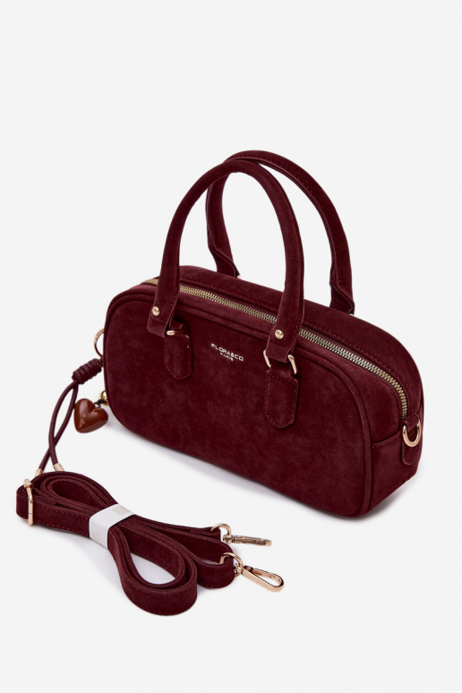 Portátil Typu Porta-malas Pequenode camurça ecológicau Borgonha Annelle