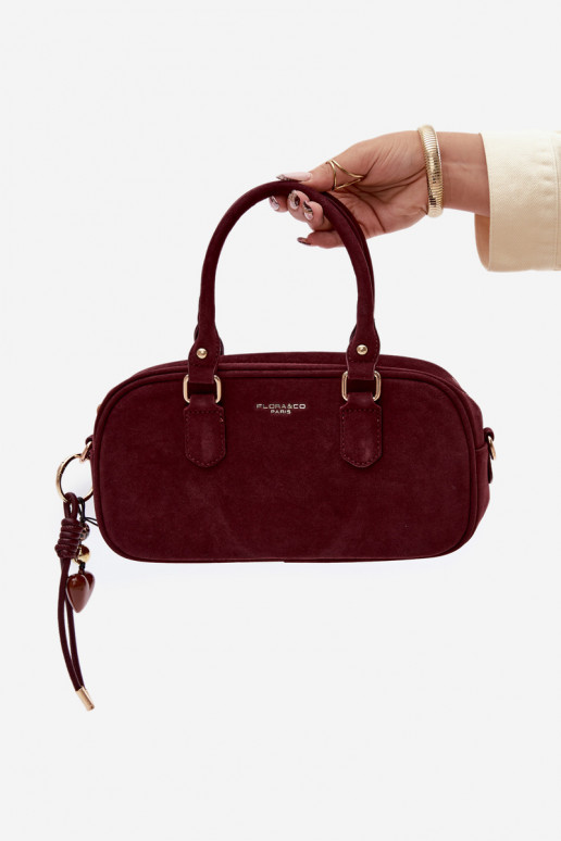 Portátil Typu Porta-malas Pequenode camurça ecológicau Borgonha Annelle